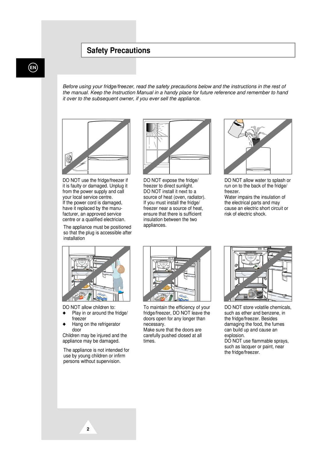 Samsung DA99-00478C instruction manual Safety Precautions 