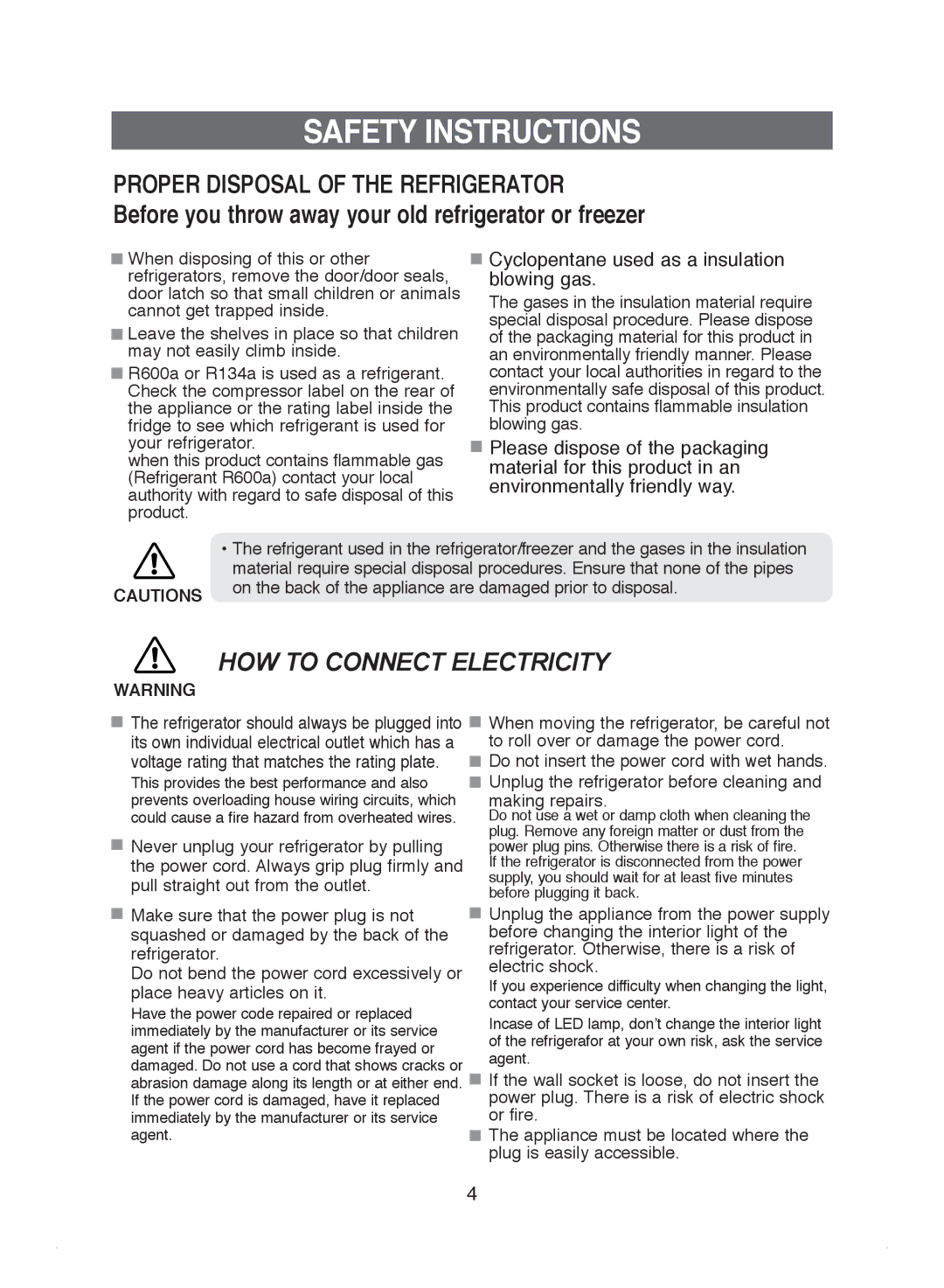 Samsung DA99-01220J manual Before you throw away your old refrigerator or freezer 