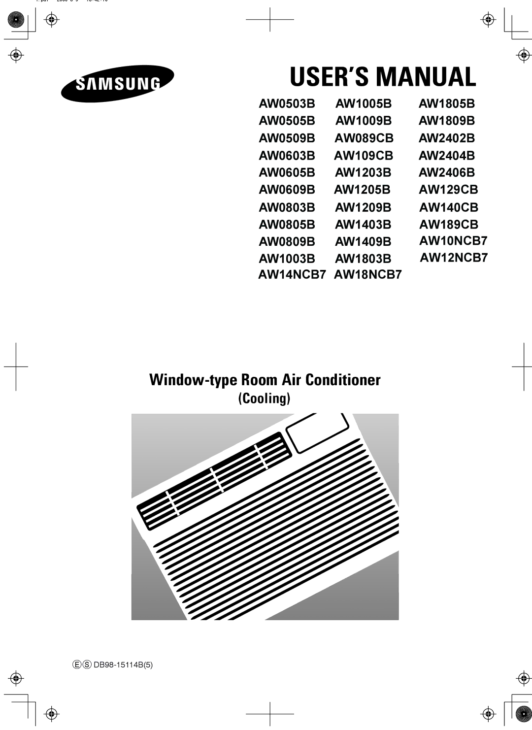 Samsung AW2402B, DB98-15114B(5) user manual USER’S Manual 