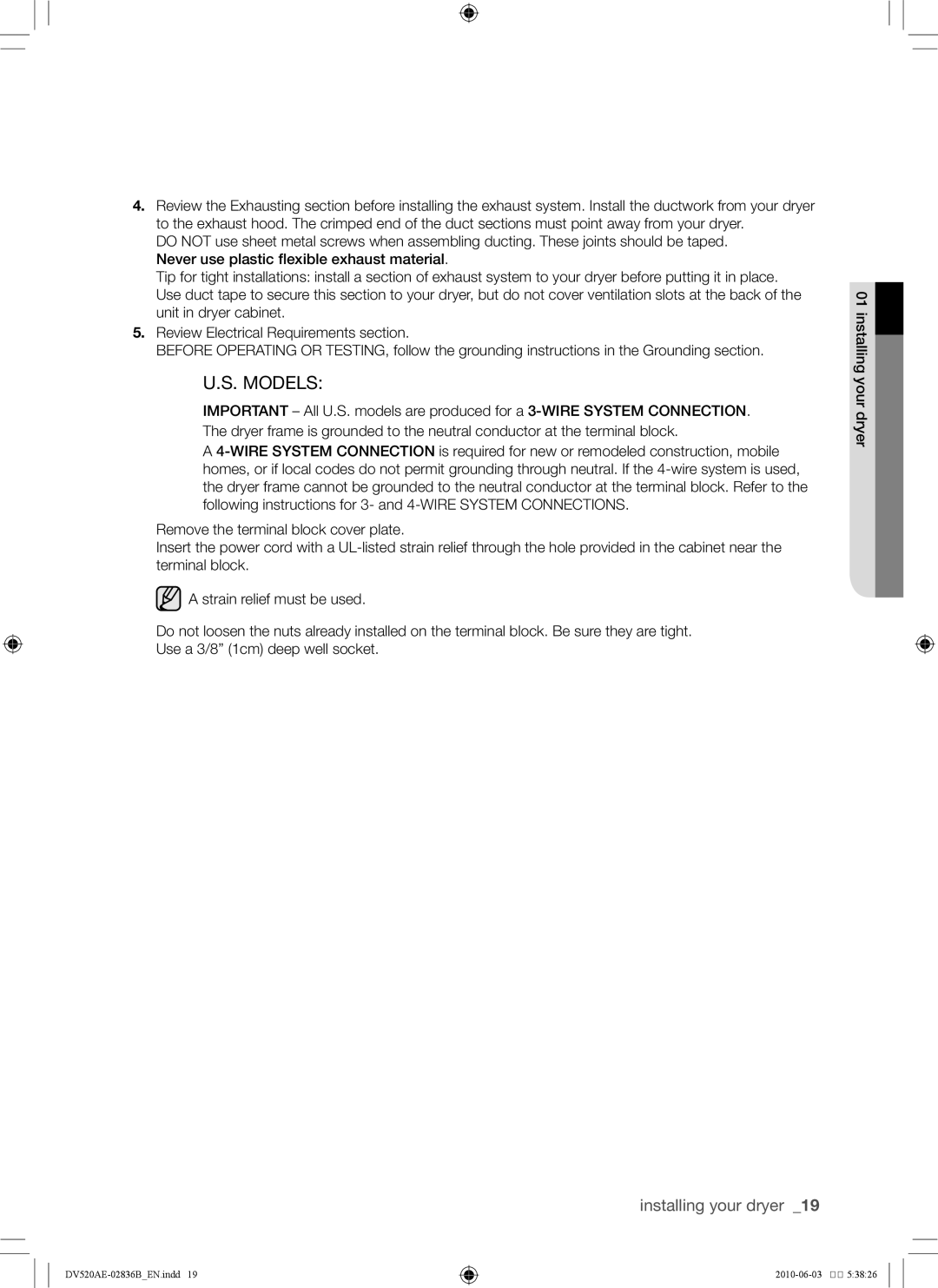 Samsung DC68-02836B user manual Models 