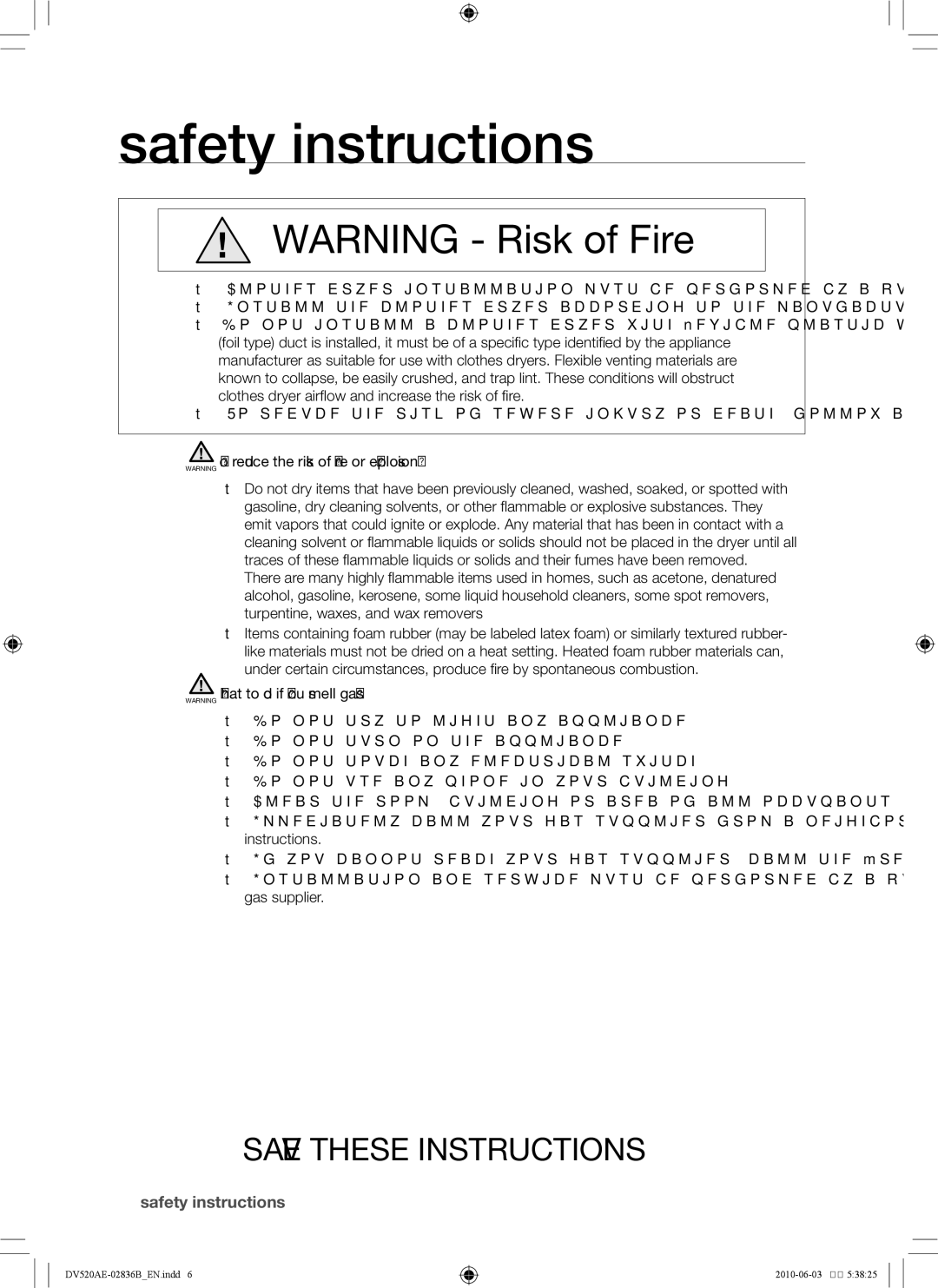 Samsung DC68-02836B user manual Safety instructions 