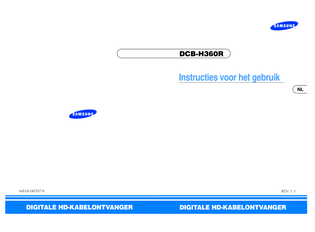 Samsung DCB-H360R manual Instructies voor het gebruik 