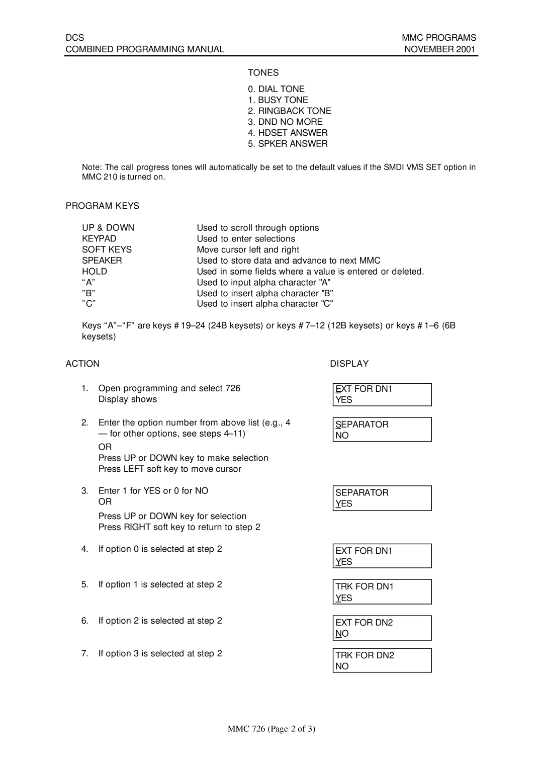 Samsung DCS-408I manual Used in some fields where a value is entered or deleted 