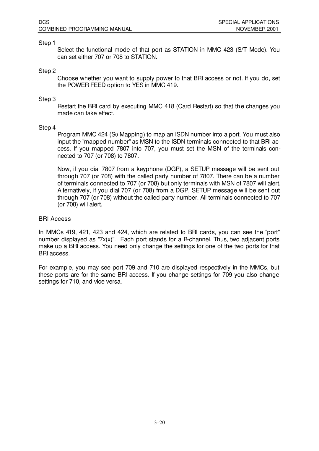 Samsung DCS-408I manual Step 