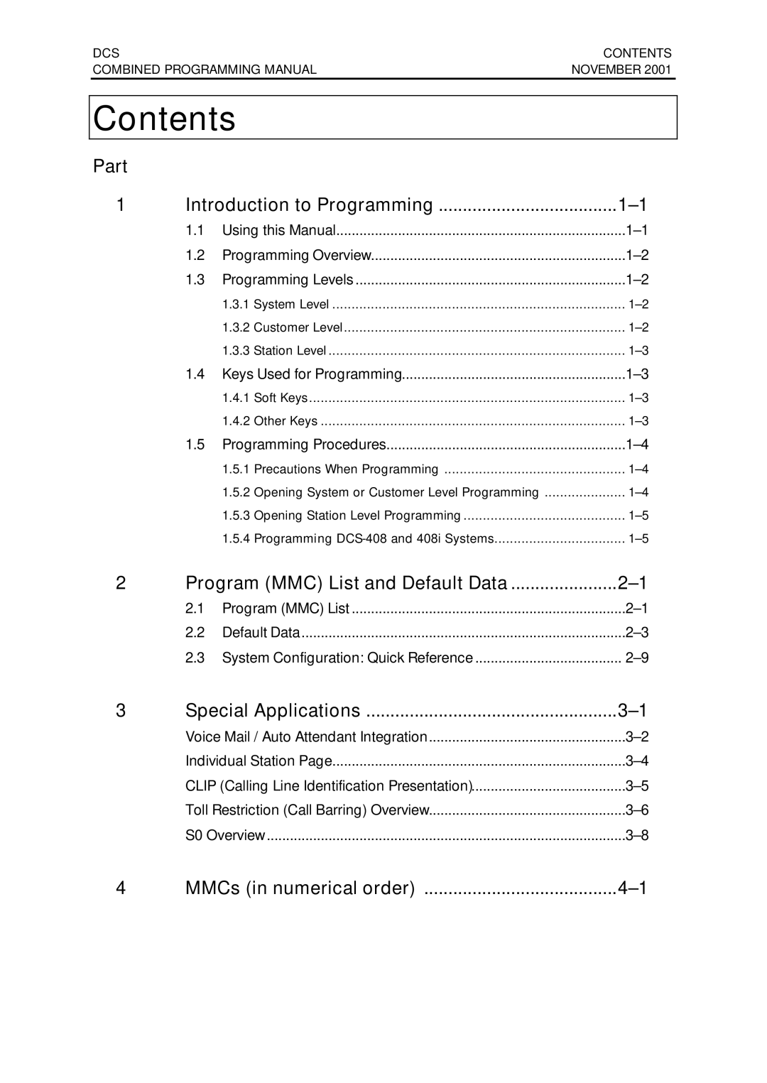 Samsung DCS-408I manual Contents 