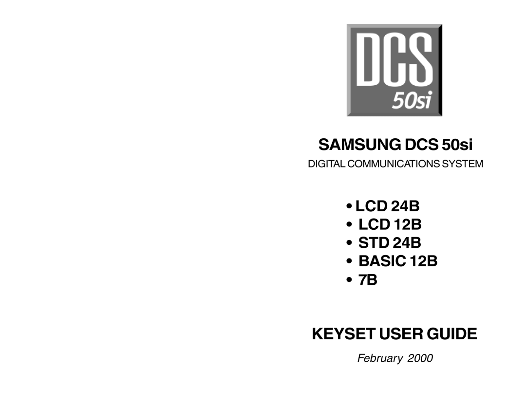 Samsung manual Samsung DCS 50si 