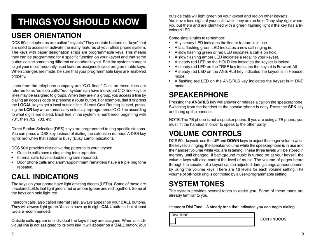 Samsung DCS 50si manual Things YOU should Know 