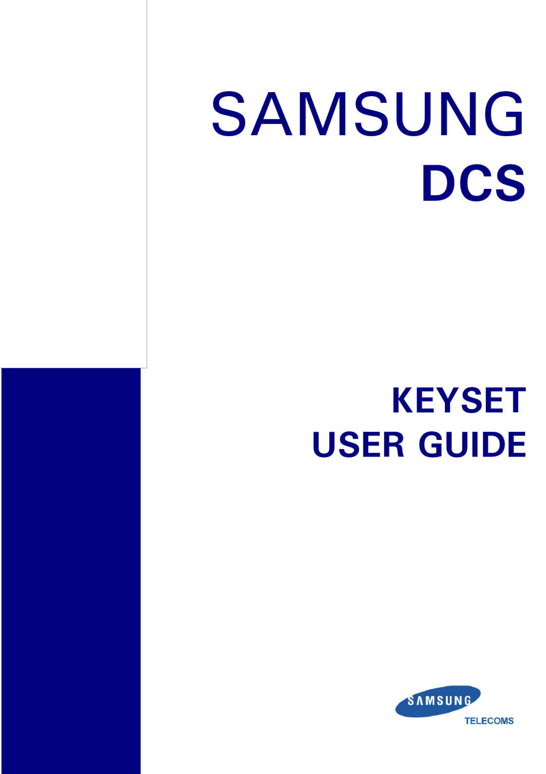 Samsung DCS KEYSET manual Samsung 