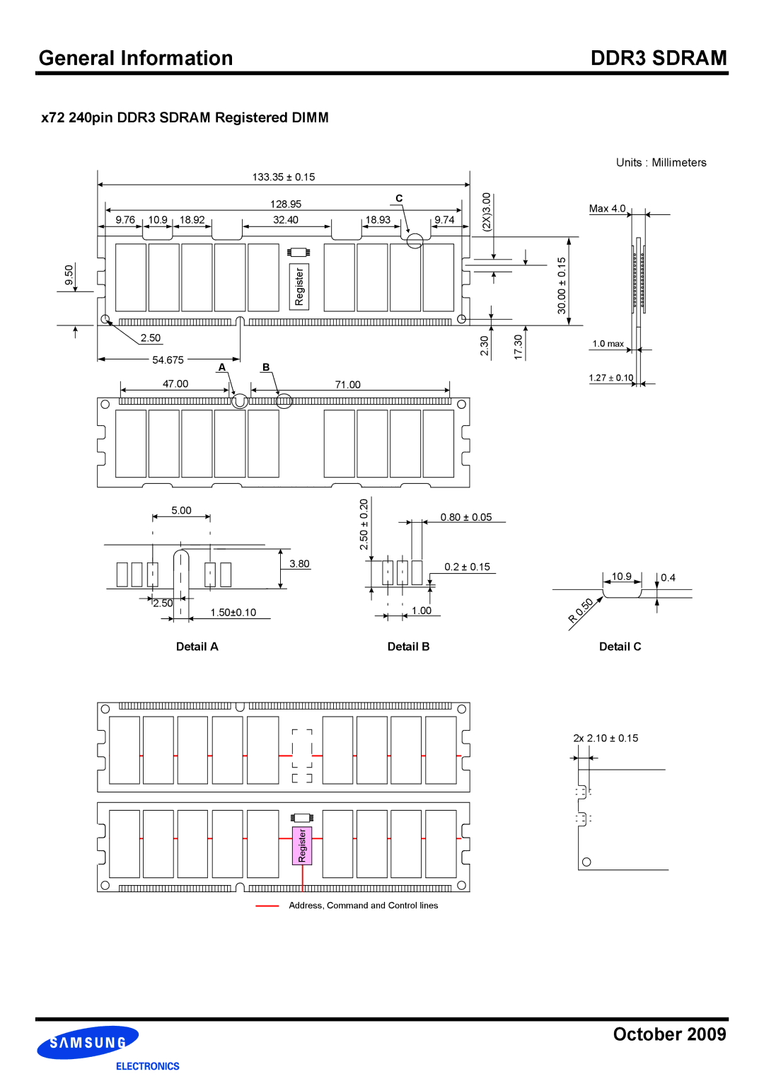 Samsung manual X72 240pin DDR3 Sdram Registered Dimm 