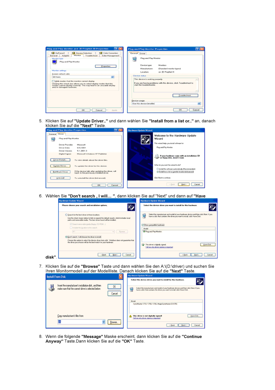 Samsung DE17PSQAQ/EDC, GS19ESSS/EDC manual Disk 