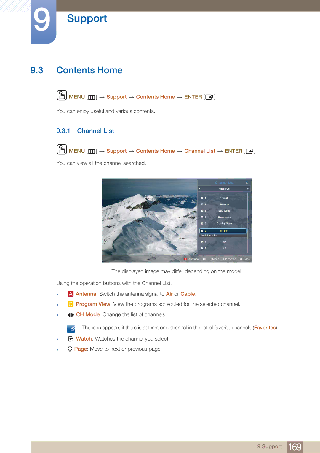 Samsung DE40C, DE55C, DE46C user manual Contents Home 