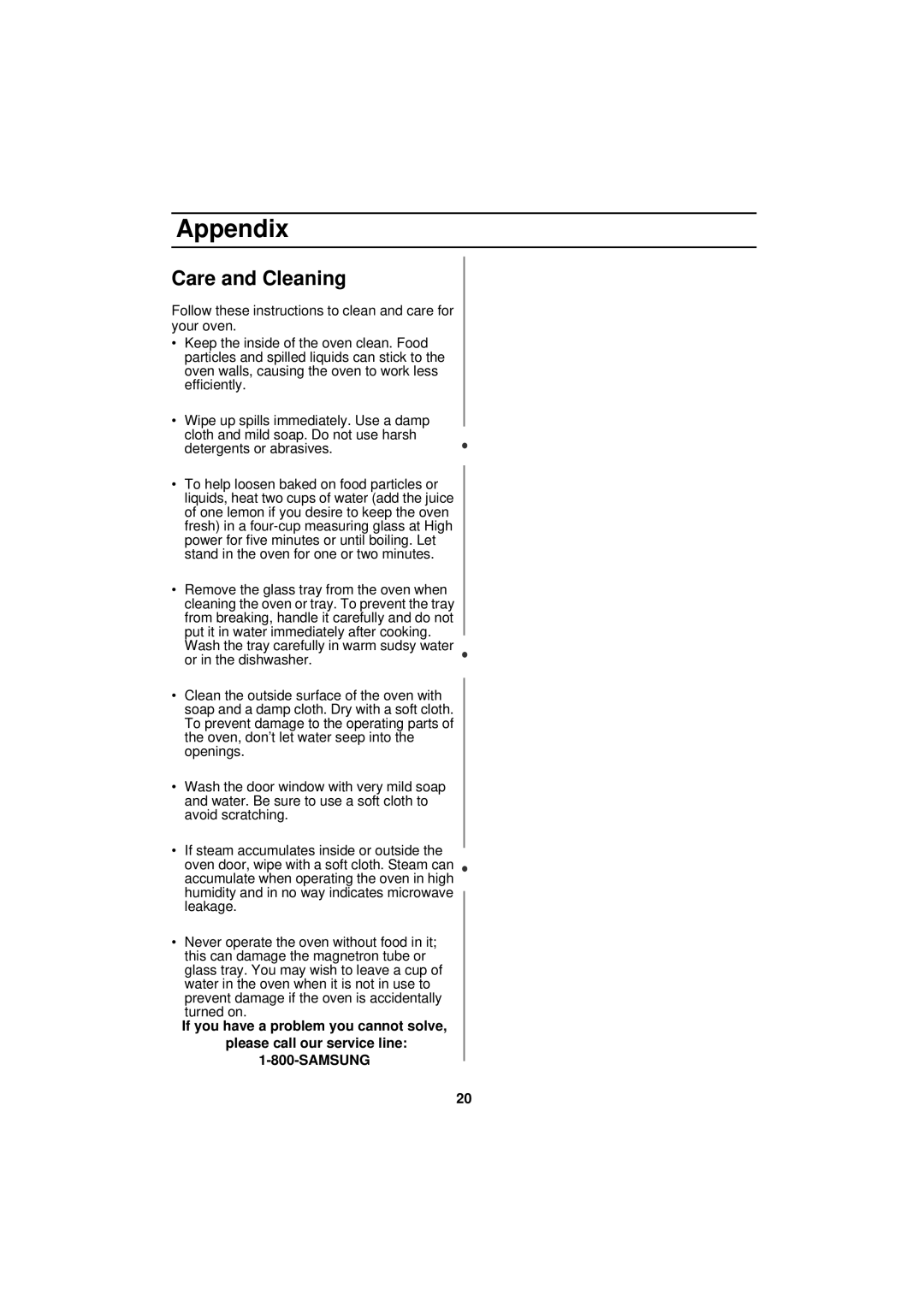 Samsung DE68-01931A-01 manual Care and Cleaning 