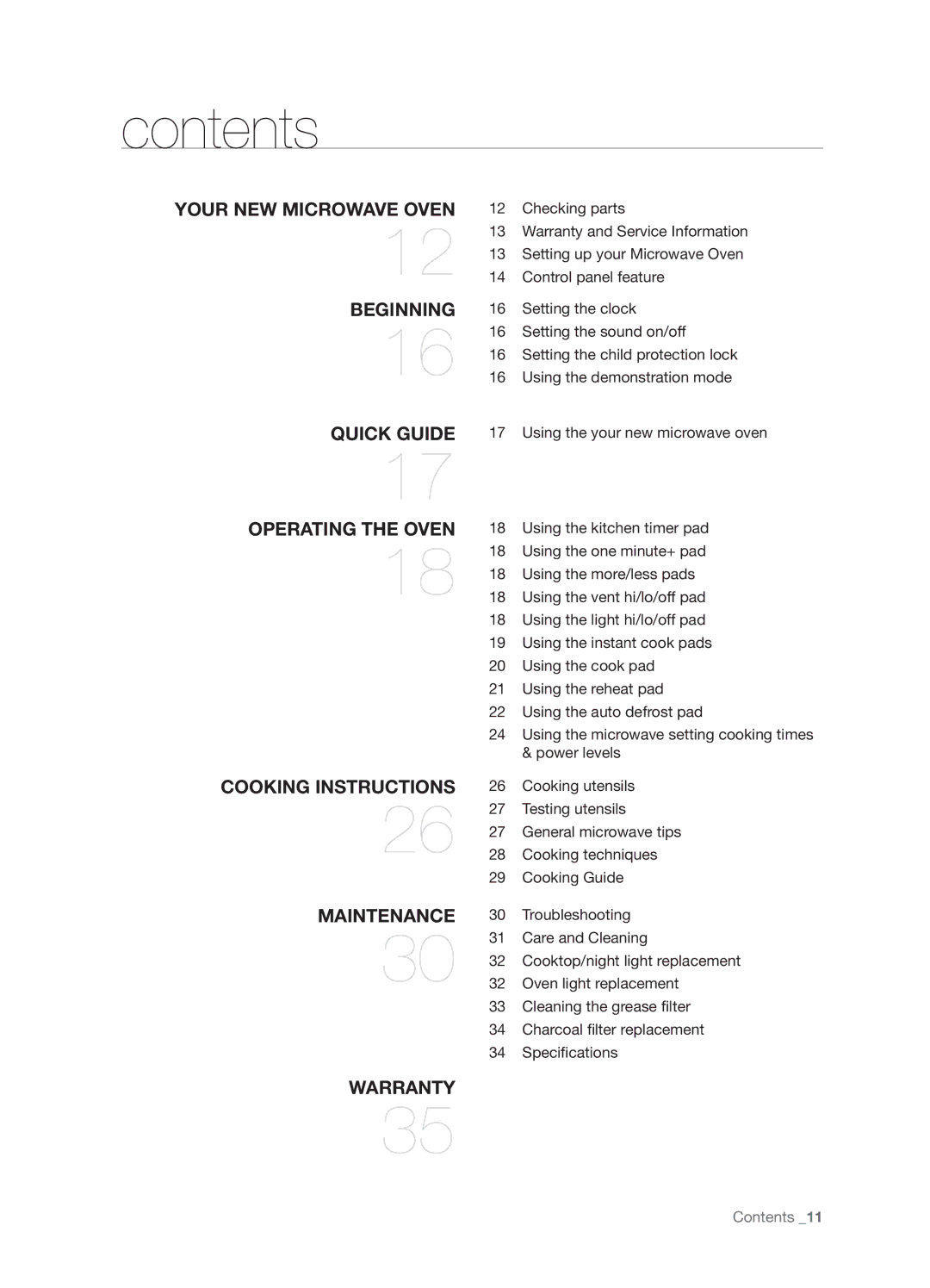 Samsung DE68-03267F-01 user manual Contents 