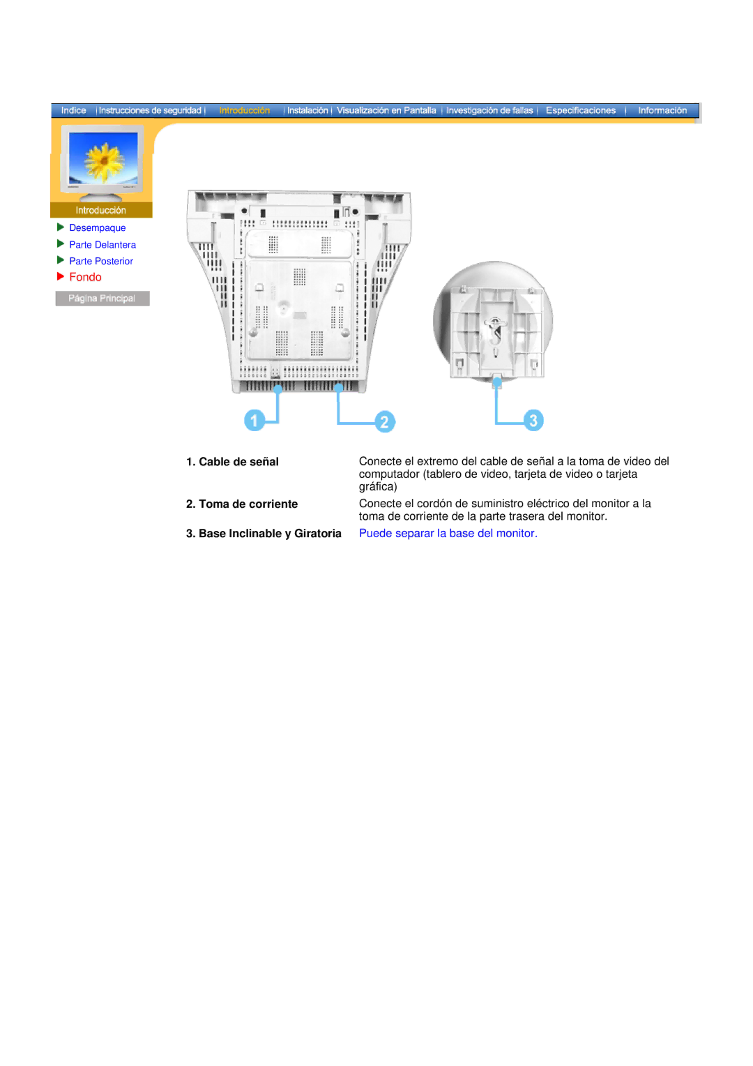 Samsung DF manual Fondo 