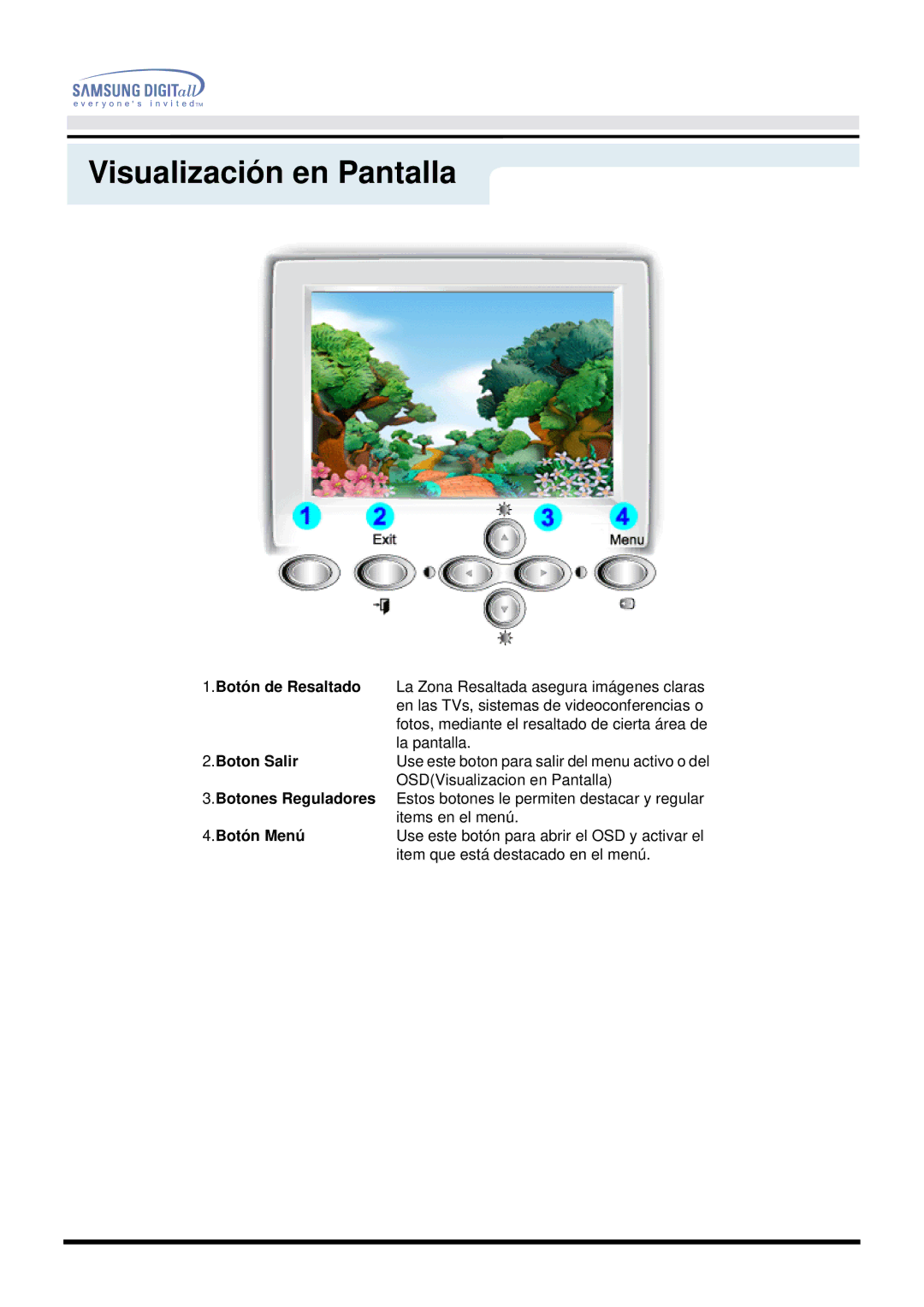 Samsung DF manual Visualización en Pantalla 