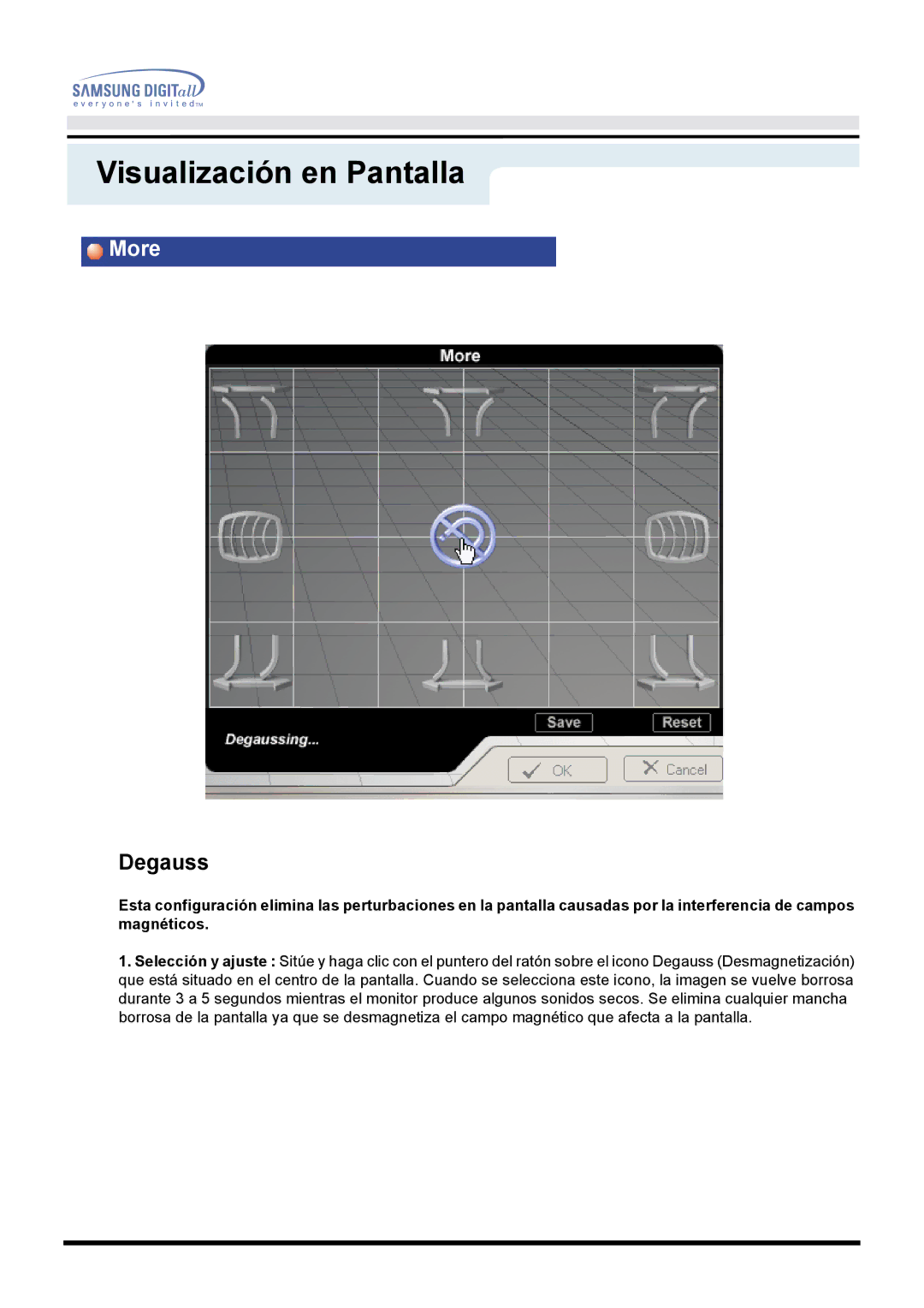 Samsung DF manual Degauss 