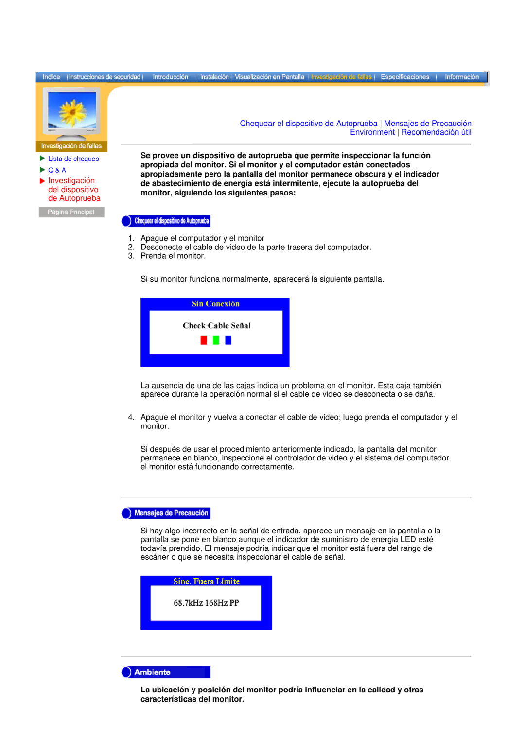 Samsung DF manual Investigación del dispositivo de Autoprueba 