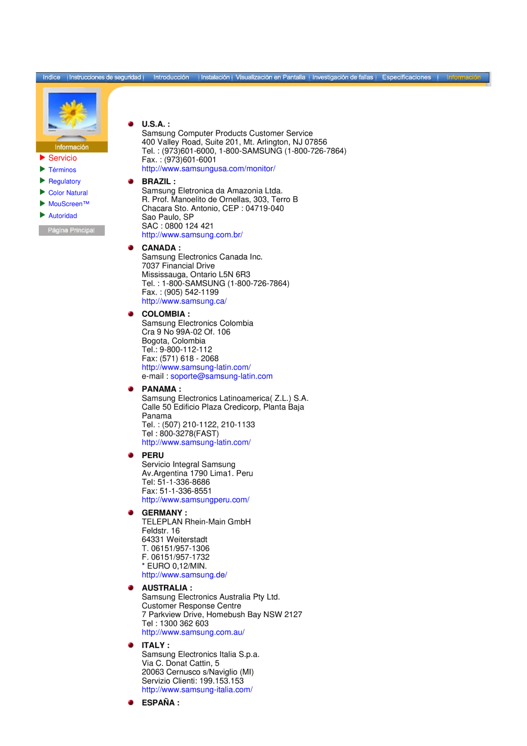 Samsung DF manual Servicio, Brazil 