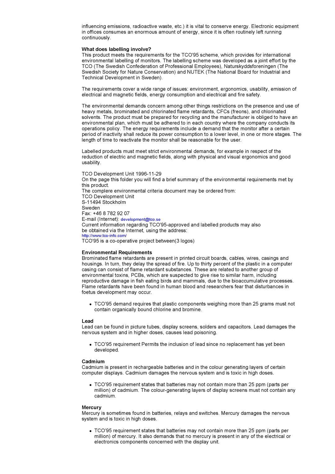 Samsung DI19PSQKQ/EDC, DI19PSQTV/EDC manual What does labelling involve?, Environmental Requirements, Lead, Cadmium, Mercury 