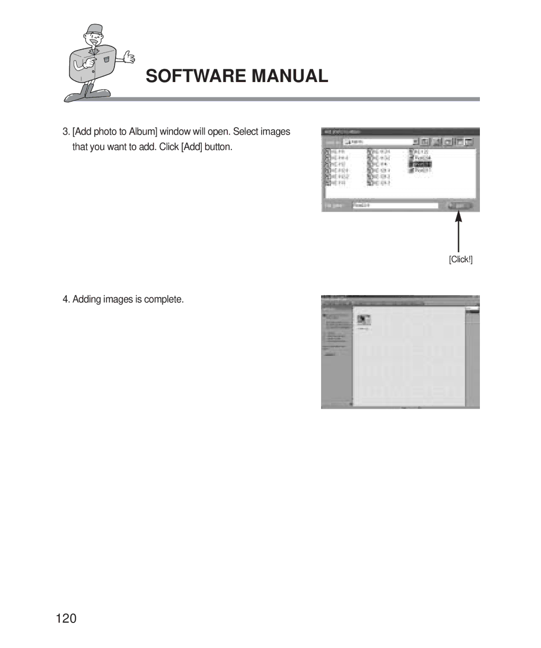 Samsung Digimax 101 manual Adding images is complete 