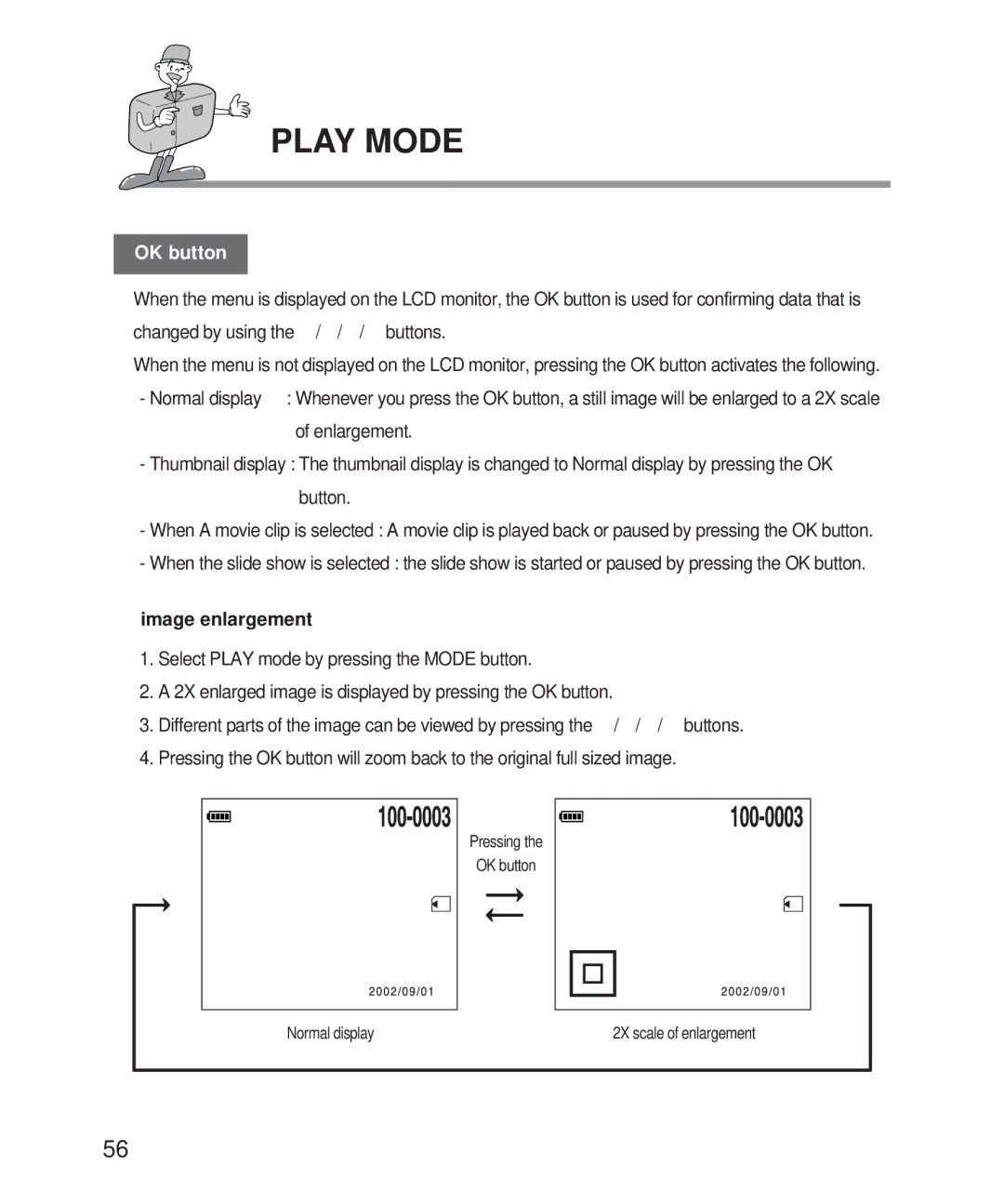 Samsung Digimax 101 manual Image enlargement 