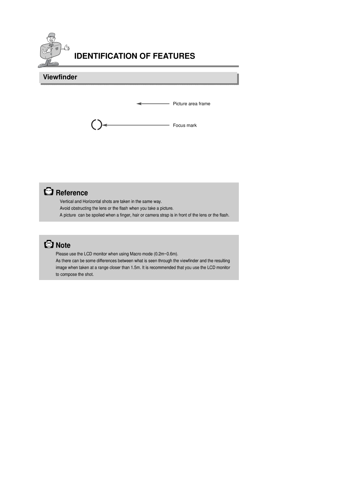 Samsung Digimax 200 manual Viewfinder 