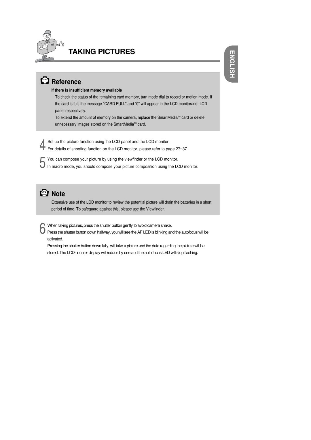 Samsung Digimax 200 manual If there is insufficient memory available 