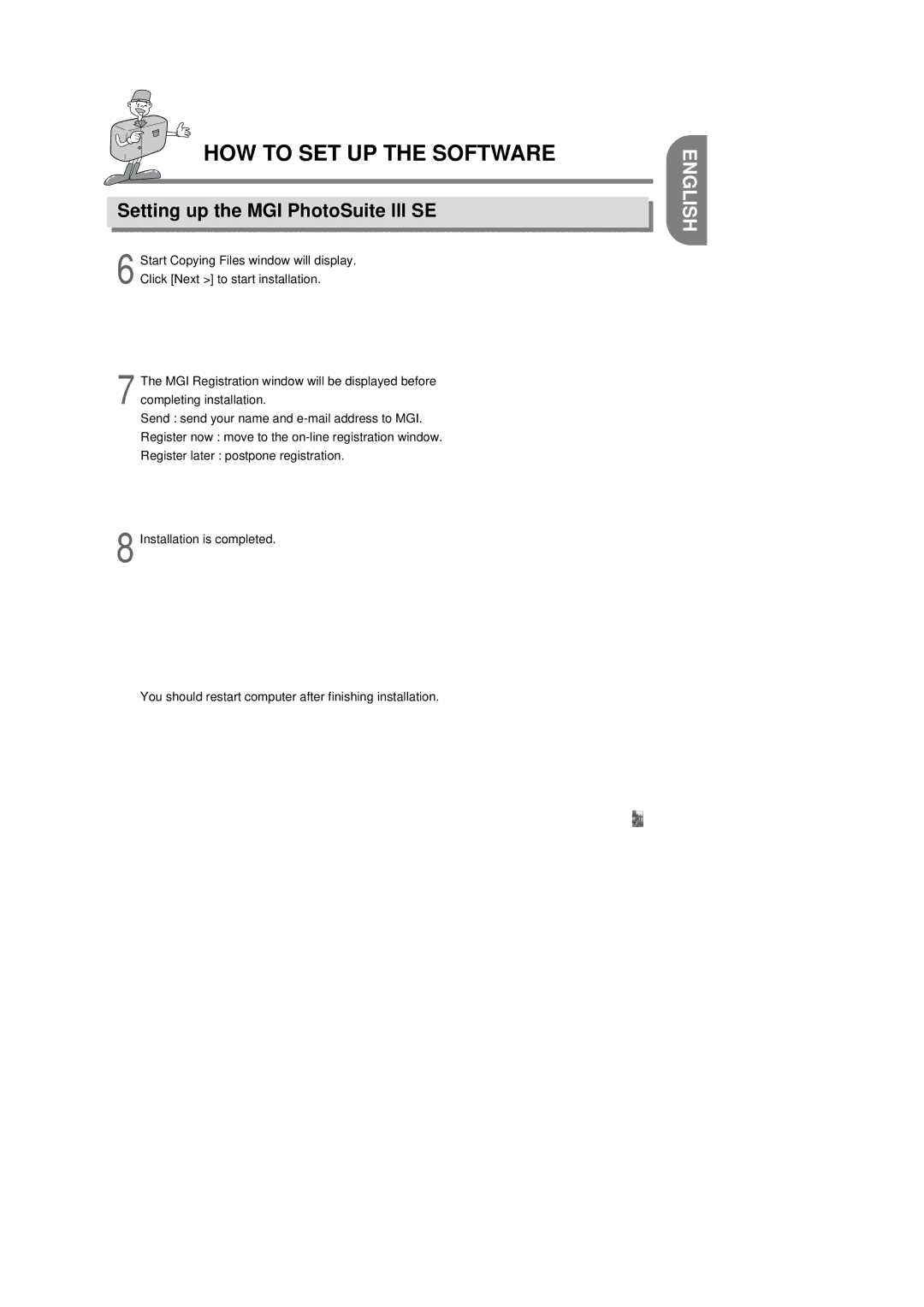 Samsung Digimax 200 manual HOW to SET UP the Software 