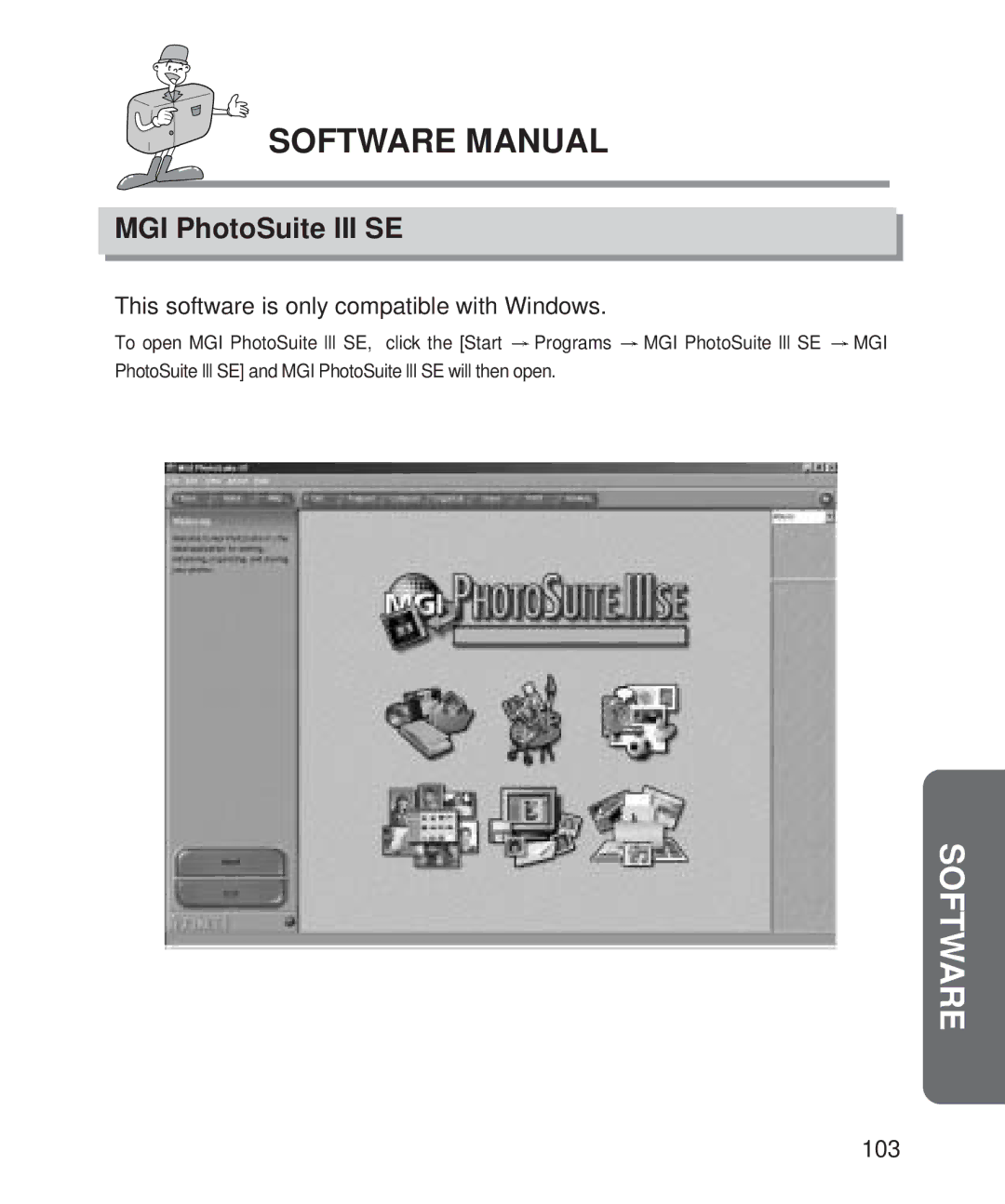 Samsung Digimax 201 manual MGI PhotoSuite III SE, 103 