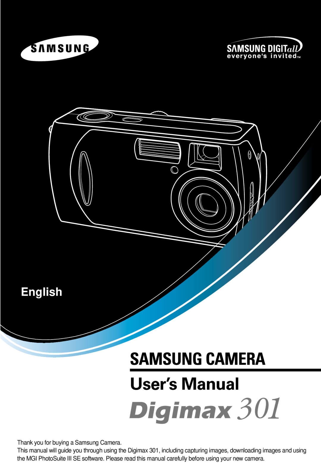 Samsung Digimax 301 manual English 