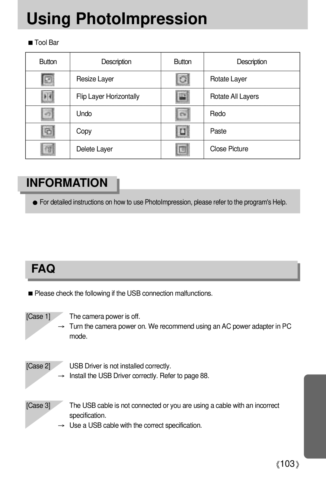 Samsung Digimax A4 user manual Faq 