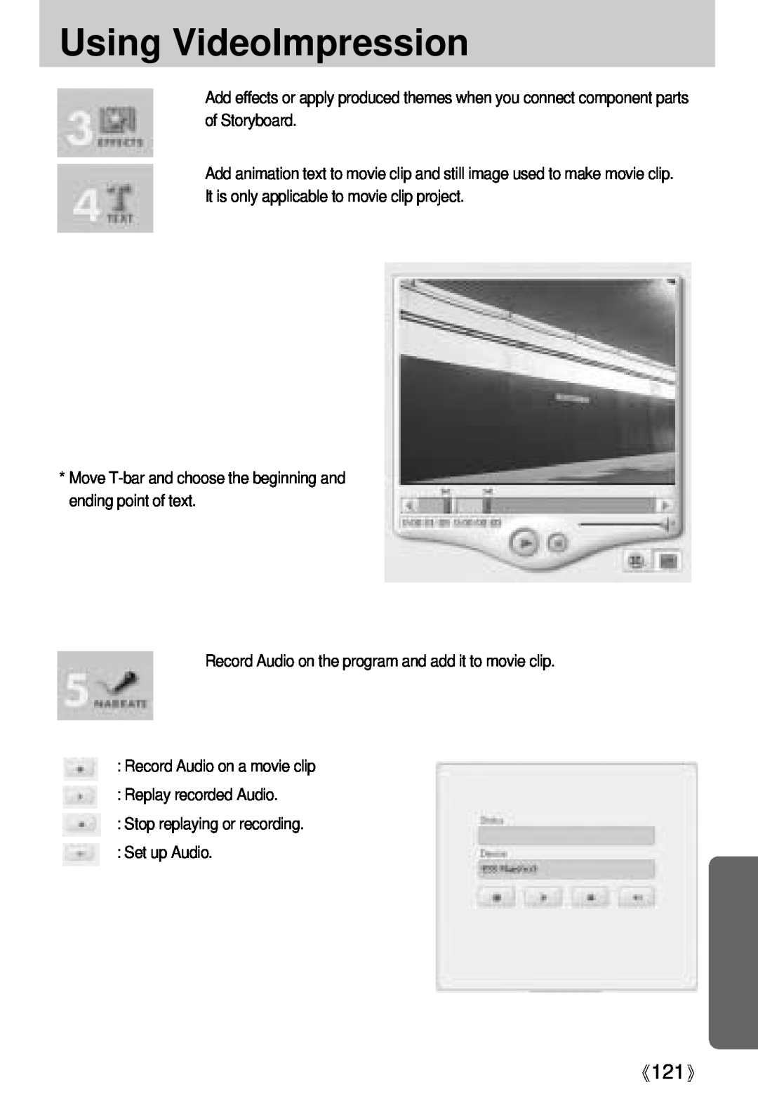 Samsung Digimax U-CA user manual Using VideoImpression, It is only applicable to movie clip project 