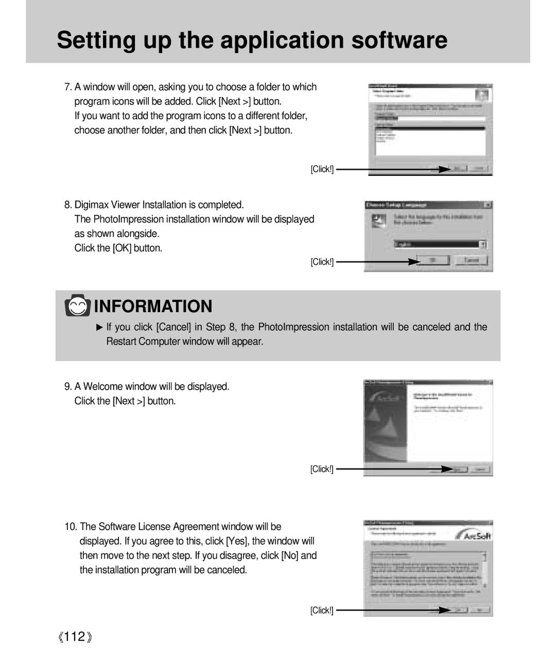 Samsung Digimax V4000 manual 112 