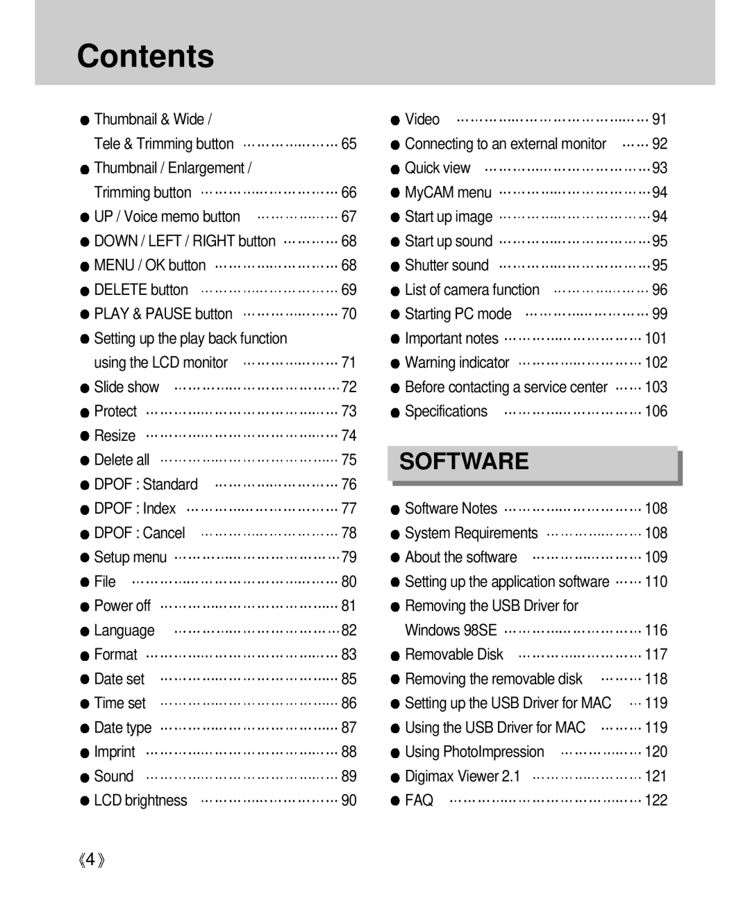 Samsung Digimax V4000 manual Connecting to an external monitor, Setting up the play back function 