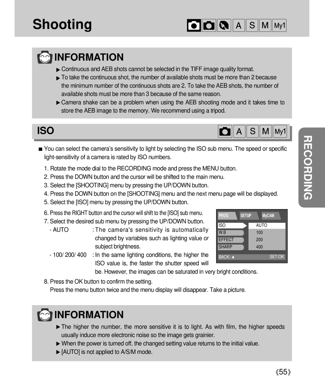 Samsung Digimax V4000 manual Cameras sensitivity is automatically, Subject brightness 