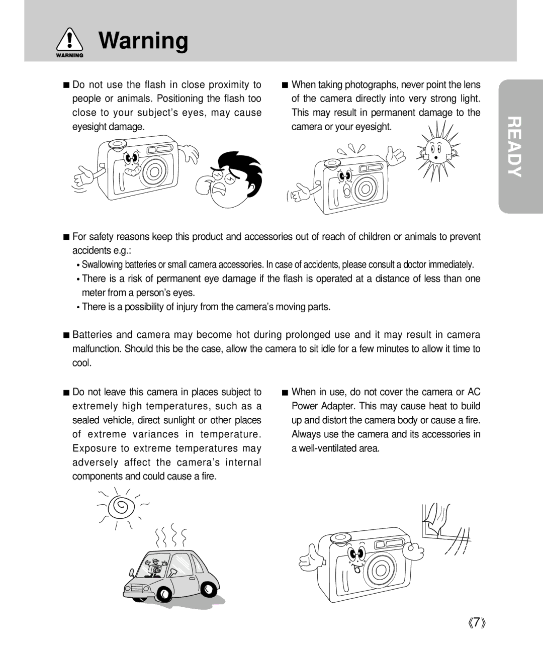 Samsung Digimax V4000 manual Do not use the flash in close proximity to, People or animals. Positioning the flash too 