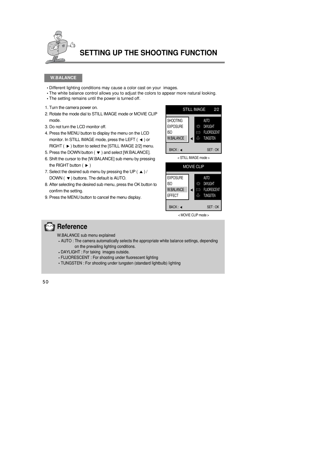 Samsung Digimax350 SE manual Balance 