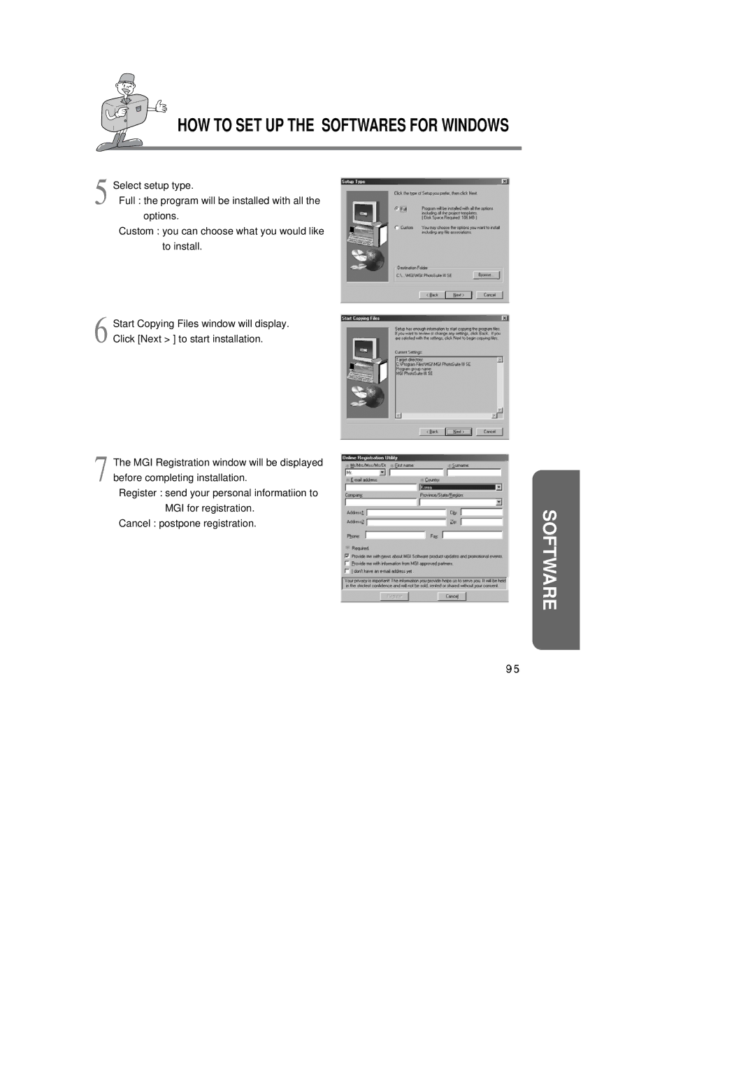 Samsung Digimax350 SE manual Cancel postpone registration 