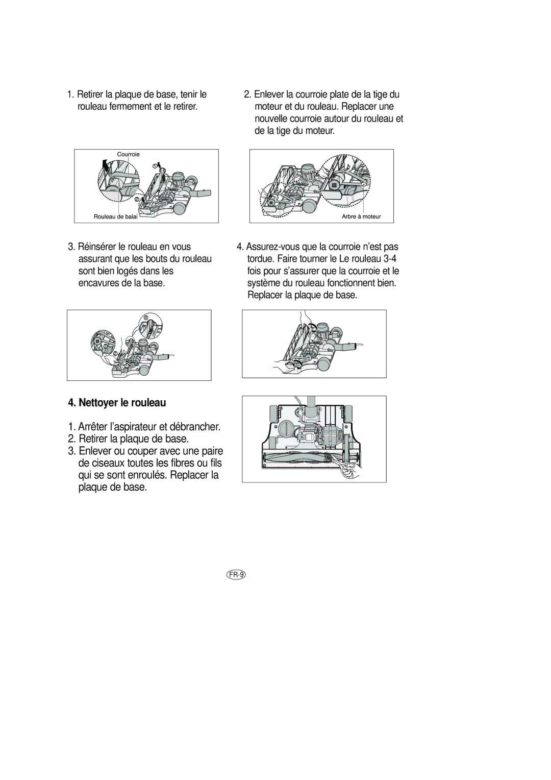 Samsung DJ68-00079J manual Nettoyer le rouleau 