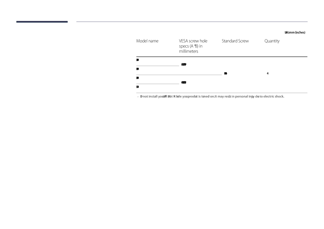 Samsung DM32D, DM48D, DM55D, DM40D user manual 200 × 200 7.9 × 