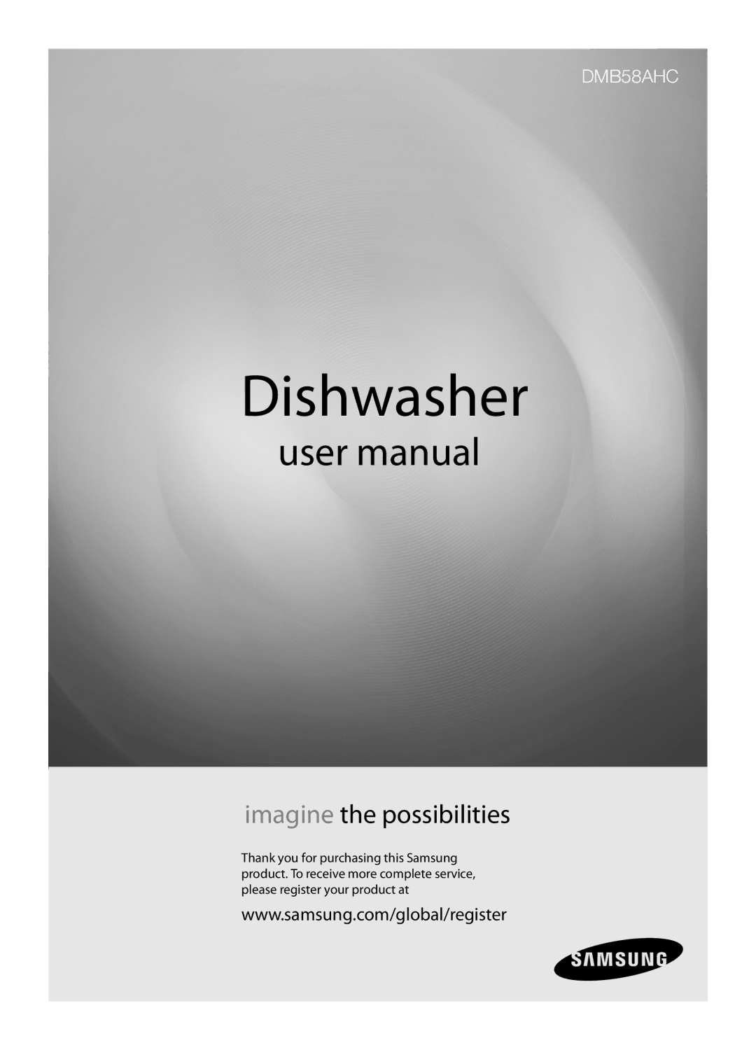 Samsung DM-B58AHC/XET, DMB58AHC/AND manual Dishwasher 