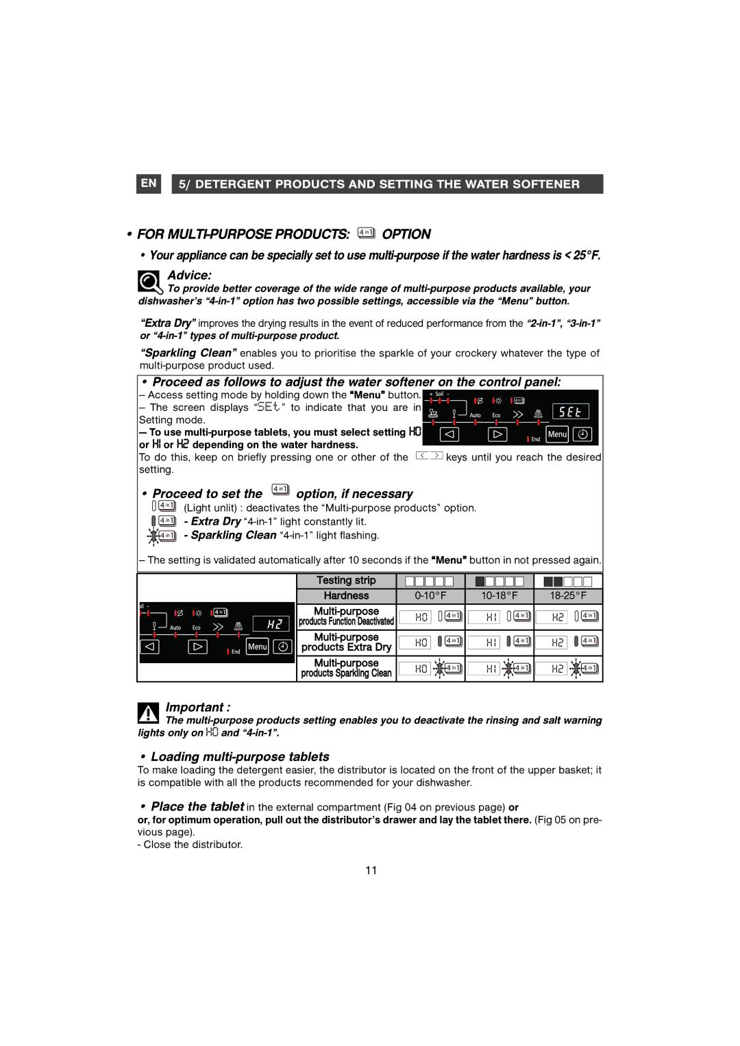 Samsung DM-B58AHC/XET, DMB58AHC/AND For MULTI-PURPOSE Products Option, Advice, Proceed to set the option, if necessary 