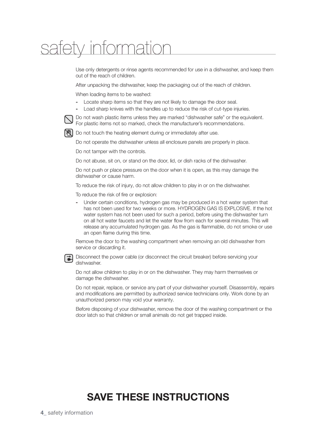 Samsung DMR57LHW, DMR57LHS, DMR57LHB user manual Safety information 