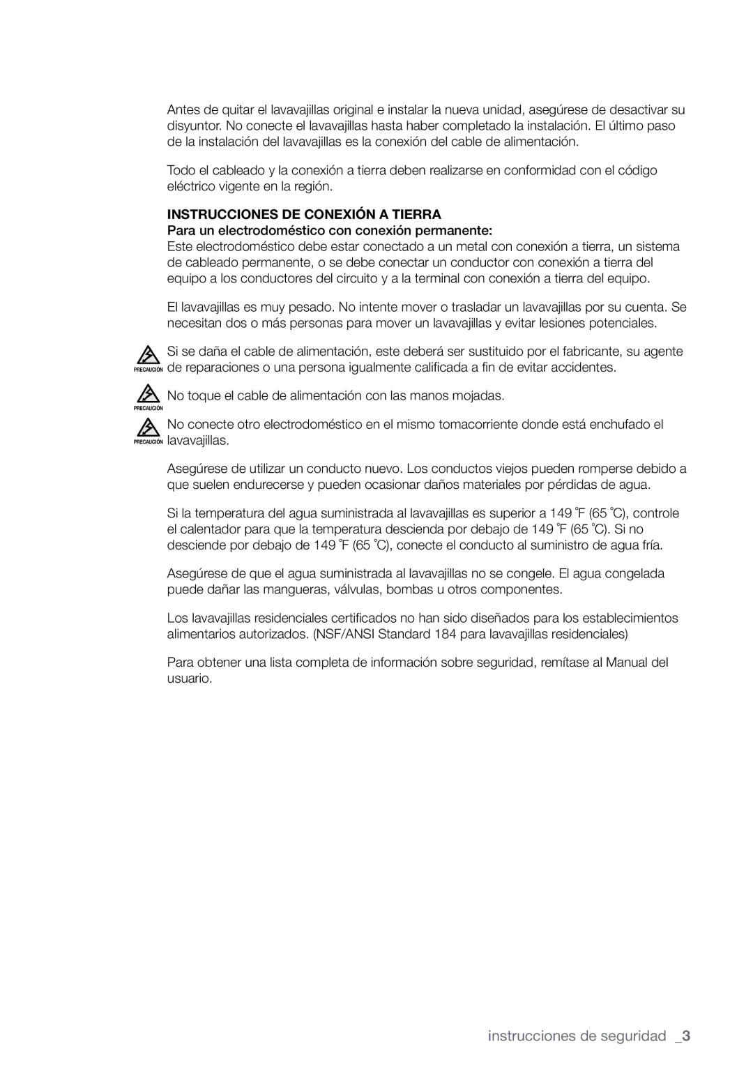 Samsung DMR78, DMR57, DMR77 manual Instrucciones de seguridad  