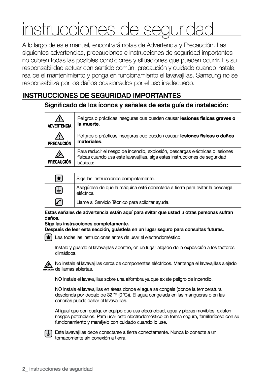 Samsung DMR77, DMR78, DMR57 manual Instrucciones de seguridad importantes,  instrucciones de seguridad 