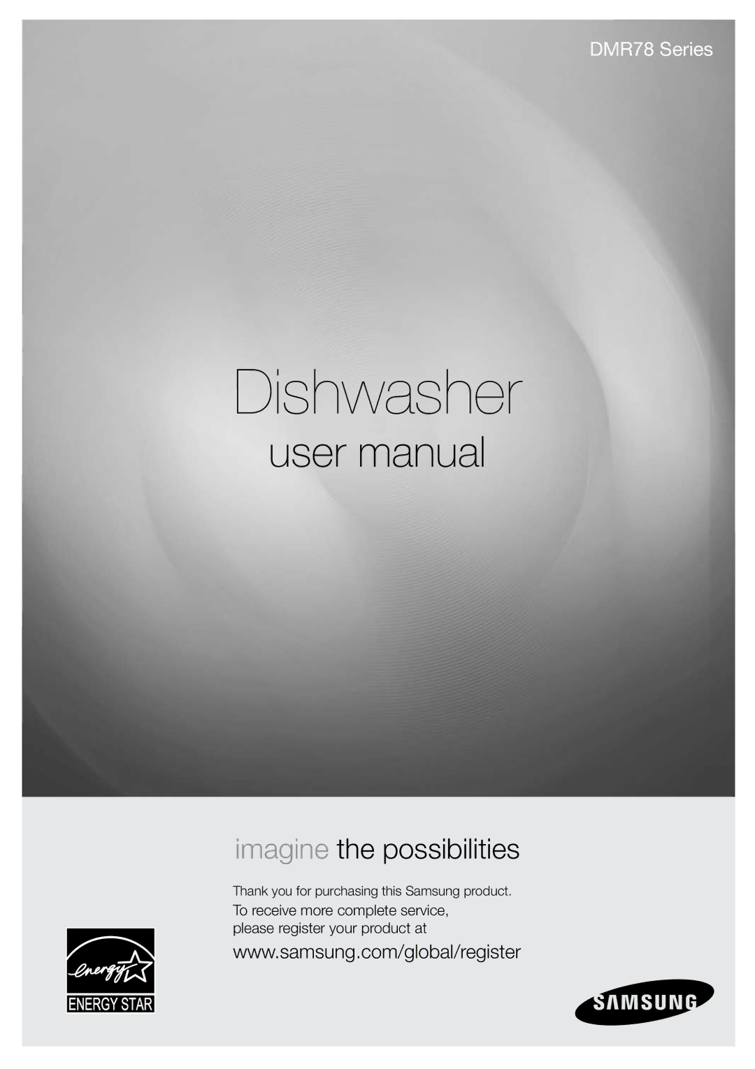 Samsung DMR78 manual Dishwasher 