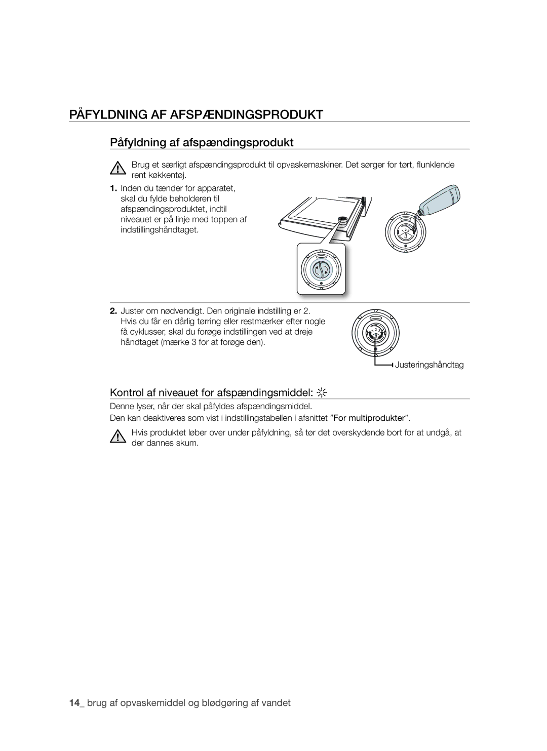 Samsung DMS790BUB/XEE manual Påfyldning af afspændingsprodukt 