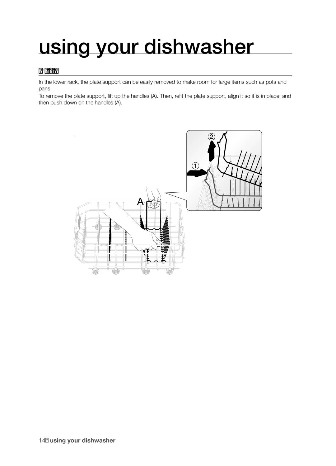 Samsung DMT300 Series manual Removing the plate support 