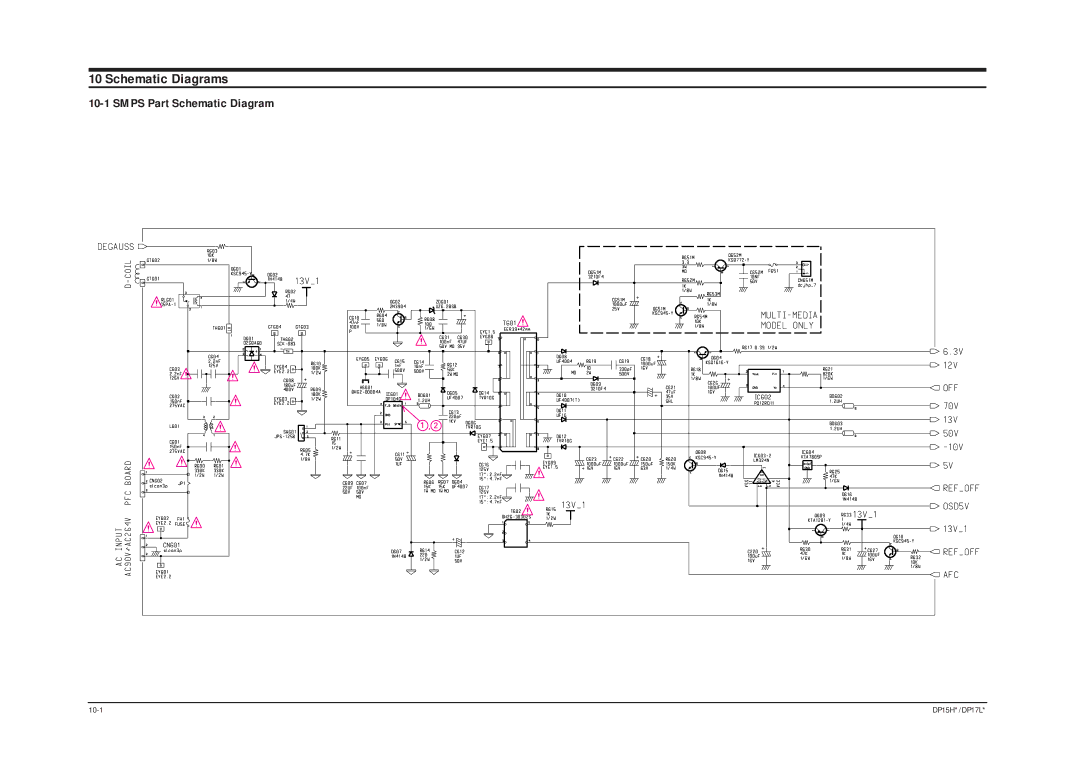 Samsung DP15HS/HT, DP17LS/LT manual Schematic Diagrams, Smps Part Schematic Diagram 