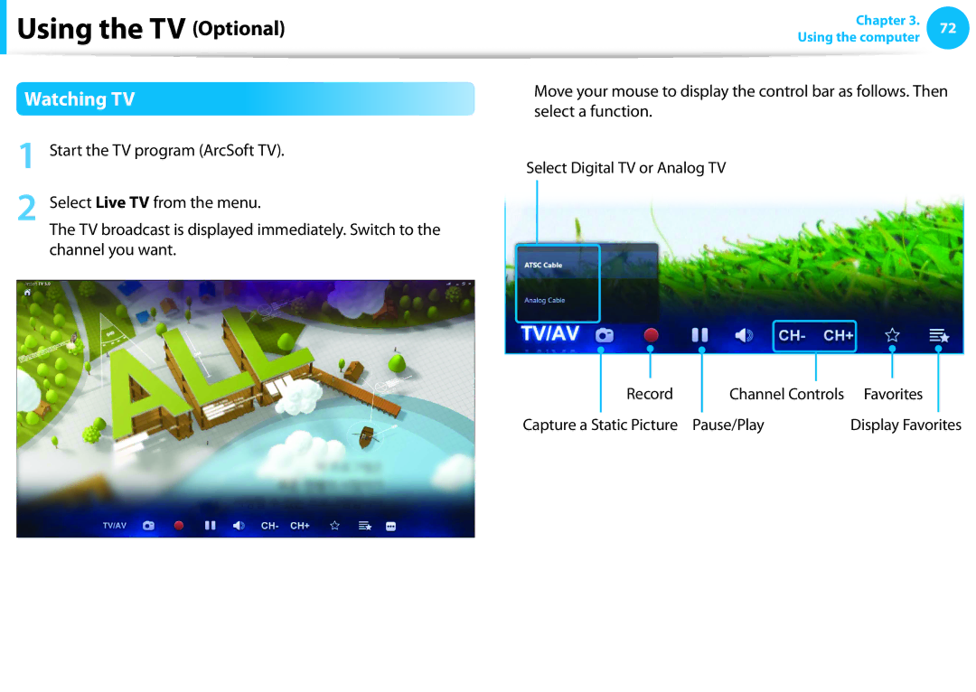 Samsung DP515A2GK01US user manual Watching TV 